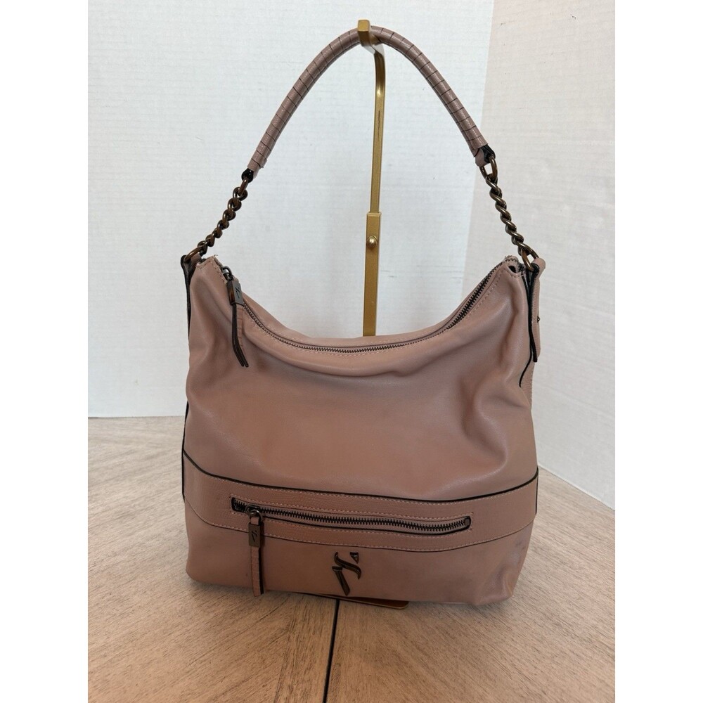 Simply Vera Wang Letta Contemporary Hobo Bag Handbag Purse Prairie Pink